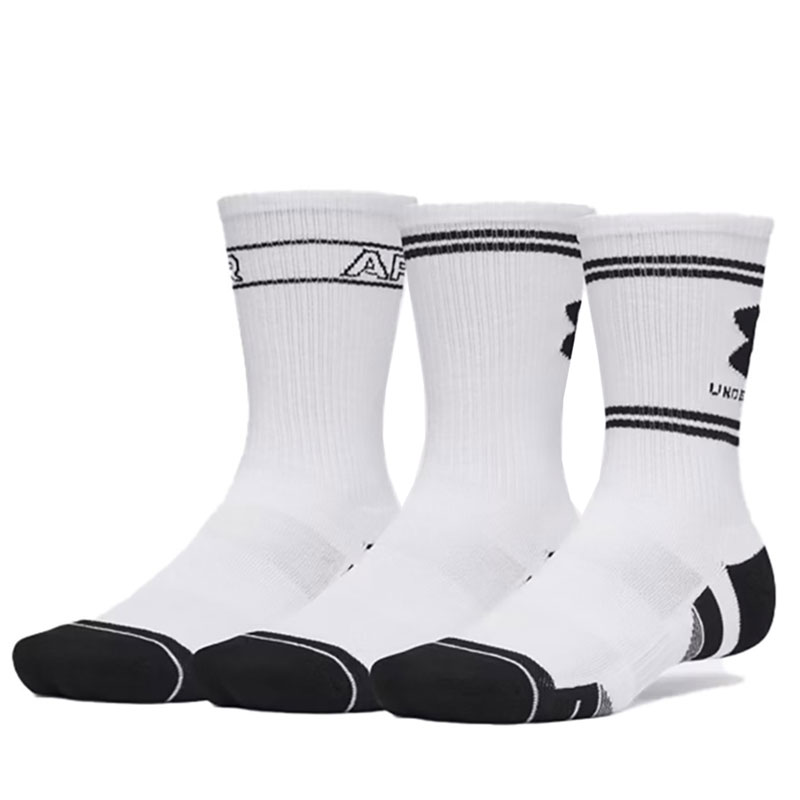 UNDER ARMOUR Perf Tech Nov 3pk Crw (6015141-100)ΑΘΛΗΤΙΚΕΣ ΚΑΛΤΣΕΣ 3 ΤΕΜΑΧΙΑ White/White/Ultimate Black