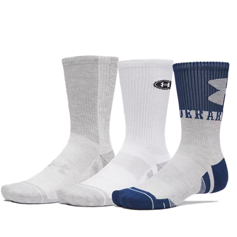 UNDER ARMOUR Perf Tech Nov 3pk Crw (6015141-997)ΑΘΛΗΤΙΚΕΣ ΚΑΛΤΣΕΣ 3 ΤΕΜΑΧΙΑ Blackout Navy/White/Halo Gray