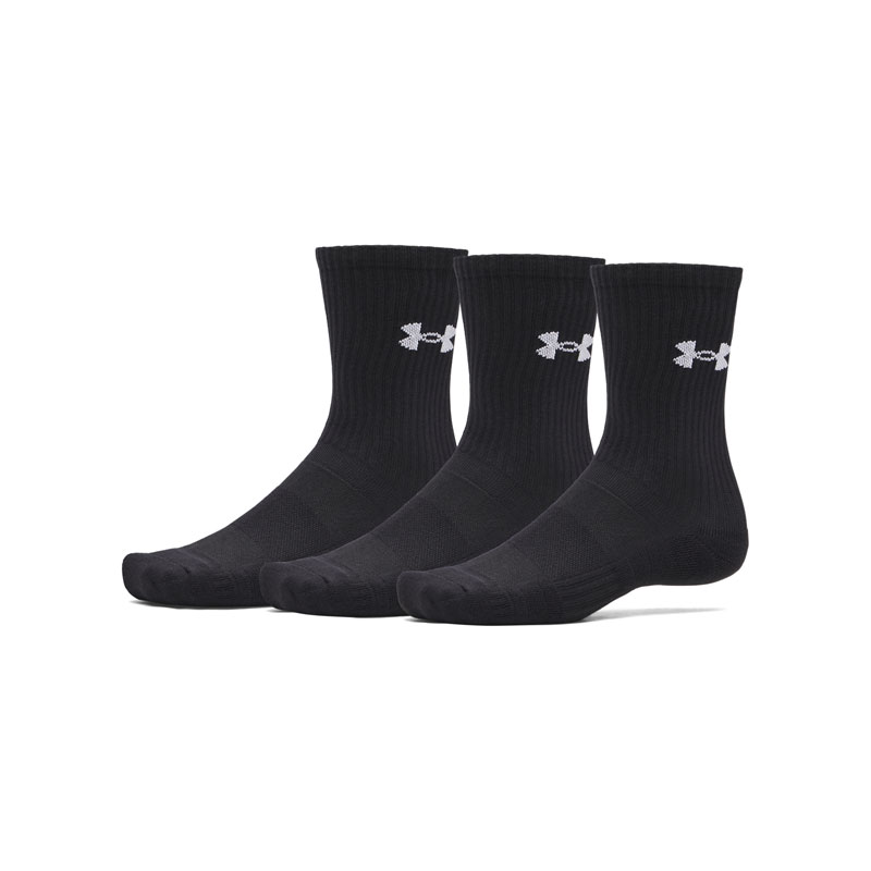 UNDER ARMOUR Performance Cotton (6009685-008)ΑΘΛΗΤΙΚΕΣ ΚΑΛΤΣΕΣ 3 ΤΕΜΑΧΙΑ ΜΑΥΡΕΣ