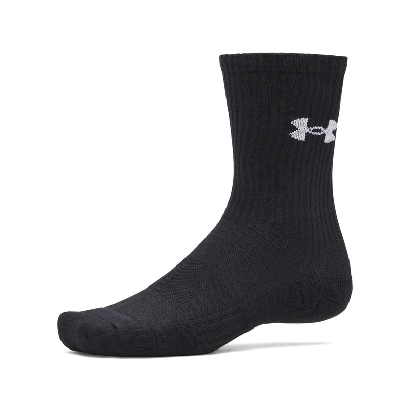 UNDER ARMOUR Performance Cotton (6009685-008)ΑΘΛΗΤΙΚΕΣ ΚΑΛΤΣΕΣ 3 ΤΕΜΑΧΙΑ ΜΑΥΡΕΣ