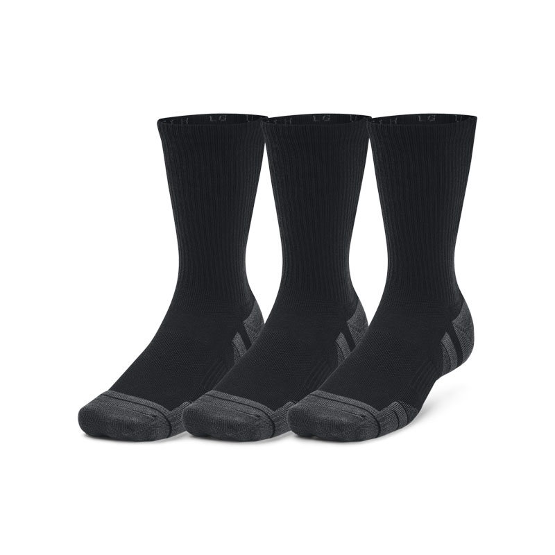 UNDER ARMOUR Perf Tech 3pk Crew (6015139-008)ΑΘΛΗΤΙΚΕΣ ΚΑΛΤΣΕΣ 3 ΤΕΜΑΧΙΑ ΜΑΥΡΕΣ