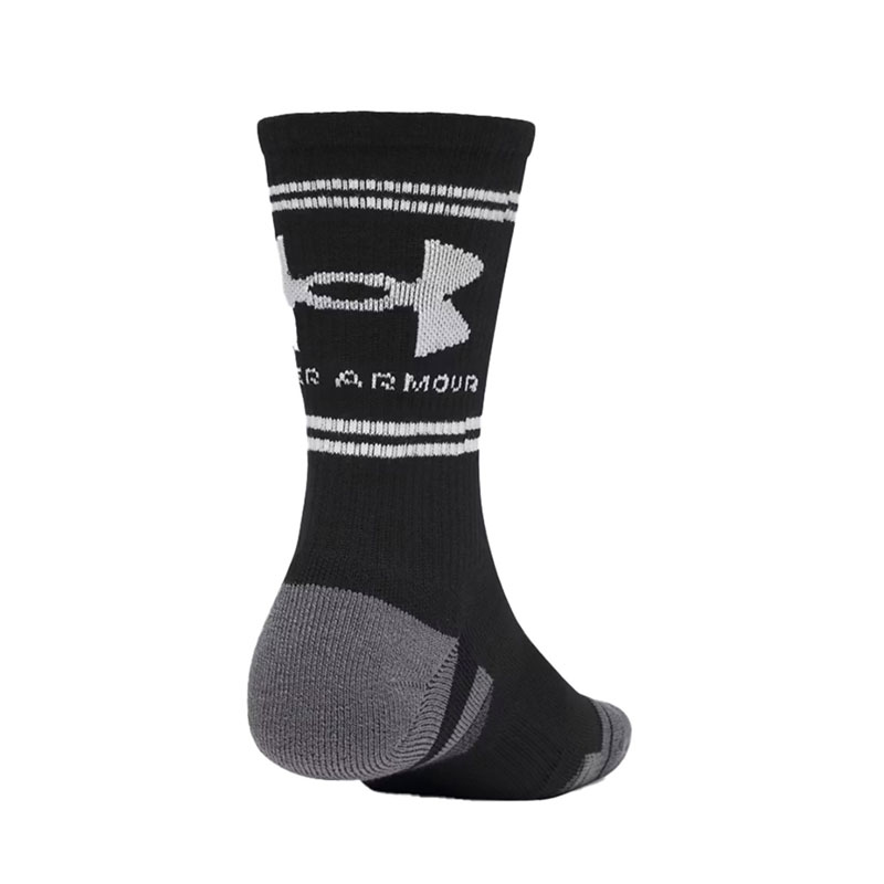 UNDER ARMOUR Perf Tech Nov 3pk Crw (6015141-008)ΑΘΛΗΤΙΚΕΣ ΚΑΛΤΣΕΣ 3 ΤΕΜΑΧΙΑ  ΜΑΥΡΕΣ