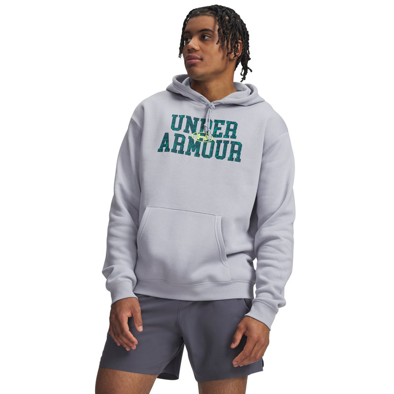 UNDER ARMOUR RIVAL FLC CAMO FILL HDY (6017022-011)ΑΝΔΡΙΚΗ ΦΟΥΤΕΡ ΜΠΛΟΥΖΑ Mod Gray/Green Citrine