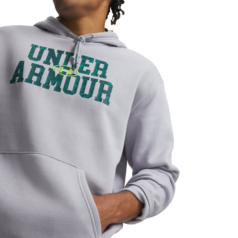UNDER ARMOUR RIVAL FLC CAMO FILL HDY (6017022-011)ΑΝΔΡΙΚΗ ΦΟΥΤΕΡ ΜΠΛΟΥΖΑ Mod Gray/Green Citrine