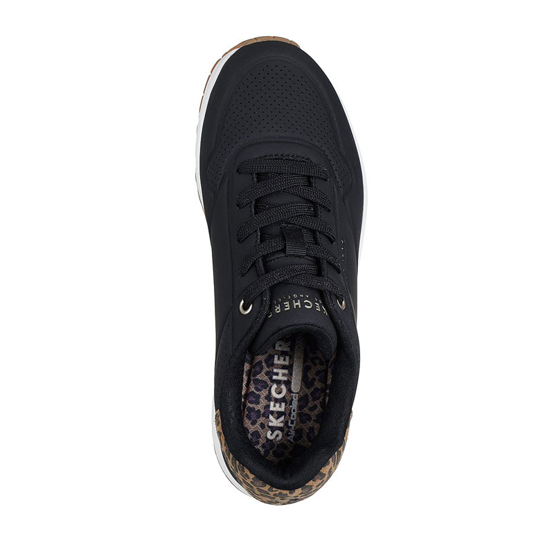 SKECHERS Uno - Jungle Nite (177093-BKLD)ΓΥΝΑΙΚΕΙΟ ΥΠΟΔΗΜΑ ΜΑΥΡΟ/ΛΕΥΚΟ