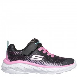 SKECHERS JR Gore and Strap Sublimated Ombre Sparkle Mesh Sneaker (303599L-BKMT) ΠΑΙΔΙΚΑ ΠΑΠΟΥΤΣΙΑ BLACK/MULTI