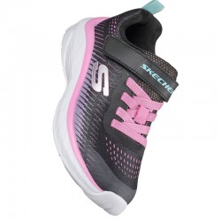 SKECHERS JR Gore and Strap Sublimated Ombre Sparkle Mesh Sneaker (303599L-BKMT) ΠΑΙΔΙΚΑ ΠΑΠΟΥΤΣΙΑ BLACK/MULTI