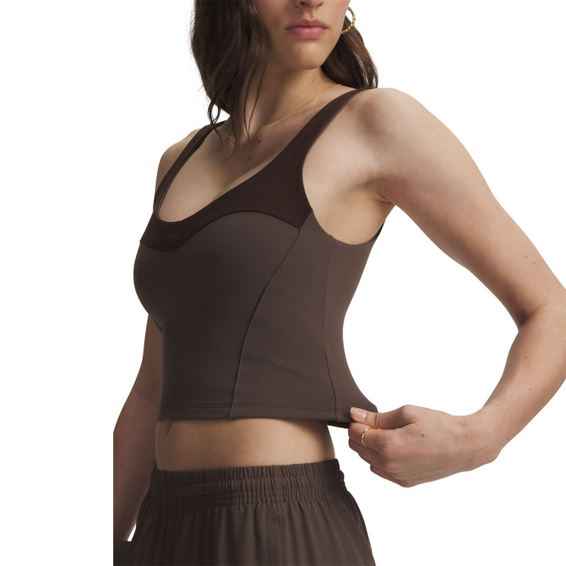 UNDER ARMOUR Motion Colorblock Tank (6013777-200)ΓΥΝΑΙΚΕΙΟ ΜΠΟΥΣΤΑΚΙ Peppercorn/Kona Brown/White