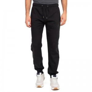 RUSSELL ATHLETIC CUFFED PANT (A25-719-2-099)ΑΝΔΡΙΚΟ ΠΑΝΤΕΛΟΝΙ ΜΑΥΡΟ ΜΕ ΦΕΡΜΟΥΑΡ ΣΤΗΝ ΤΣΕΠΗ