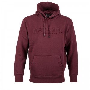 RUSSELL ATHLETIC PULLOVER HOODY SWEATSHIRT (A26-035-2-446)ΑΝΔΡΙΚΗ ΦΟΥΤΕΡ ΜΠΛΟΥΖΑ ΜΠΟΡΝΤΟ