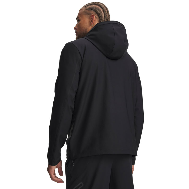 Under Armour Unstoppable Woven Jacket (6014621-001)Ανδρικό Αντιανεμικό/Αδιαβροχο Μπουφάν Black/Black