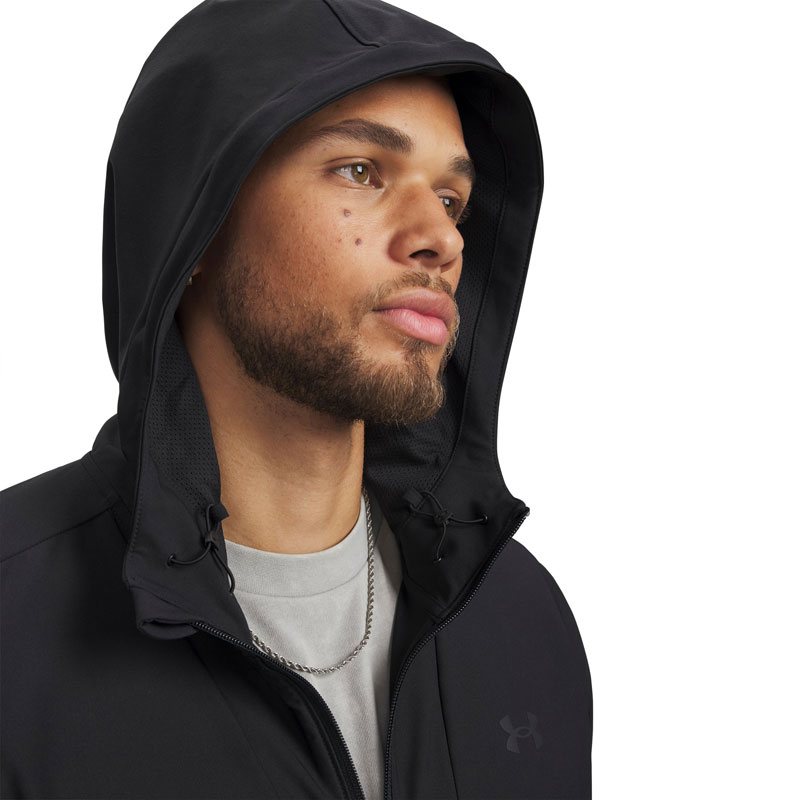 Under Armour Unstoppable Woven Jacket (6014621-001)Ανδρικό Αντιανεμικό/Αδιαβροχο Μπουφάν Black/Black