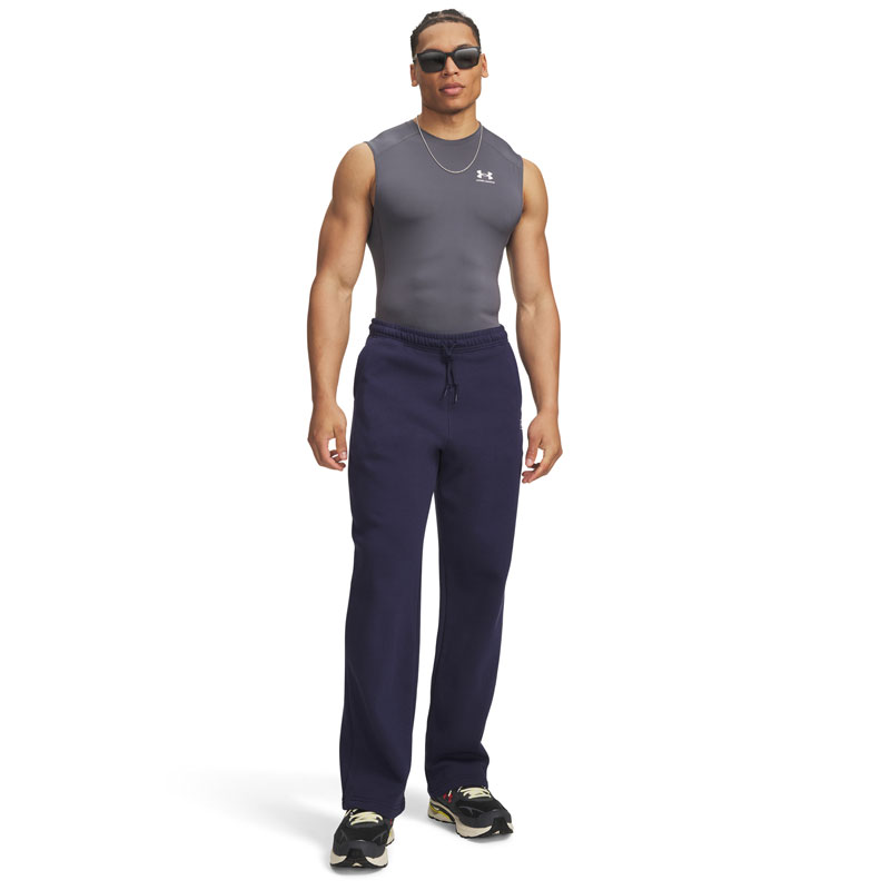 UNDER ARMOUR Rival Flc Pants (6013444-410)Ανδρικό Παντελόνι Midnight Navy/White