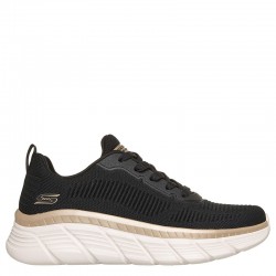 SKECHERS BOBS Sport B Flex Hi - Flying Hi (117385-BKGD)ΓΥΝΑΙΚΕΙΟ ΥΠΟΔΗΜΑ BLACK/WHITE/GOLD