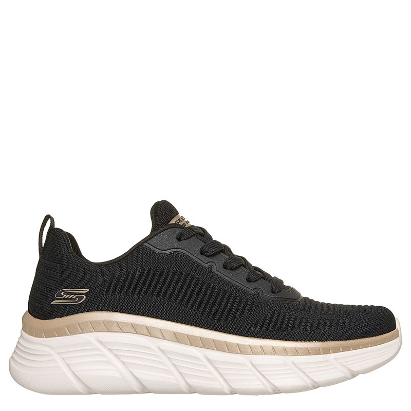 SKECHERS BOBS Sport B Flex Hi - Flying Hi (117385-BKGD)ΓΥΝΑΙΚΕΙΟ ΥΠΟΔΗΜΑ BLACK/WHITE/GOLD