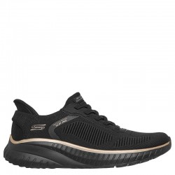 Skechers BOBS Sport Squad Chaos - Current Muse (117497-BKRG)ΓΥΝΑΙΚΕΙΑ ΠΑΠΟΥΤΣΙΑ SLIP-INS BLACK/GOLD
