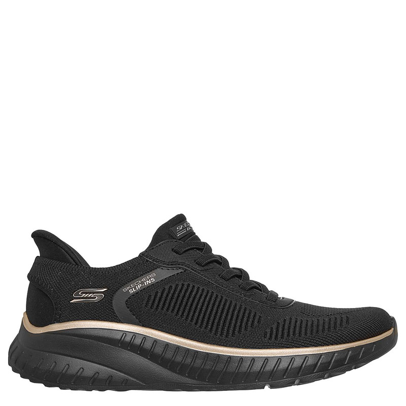 Skechers BOBS Sport Squad Chaos - Current Muse (117497-BKRG)ΓΥΝΑΙΚΕΙΑ ΠΑΠΟΥΤΣΙΑ SLIP-INS BLACK/GOLD