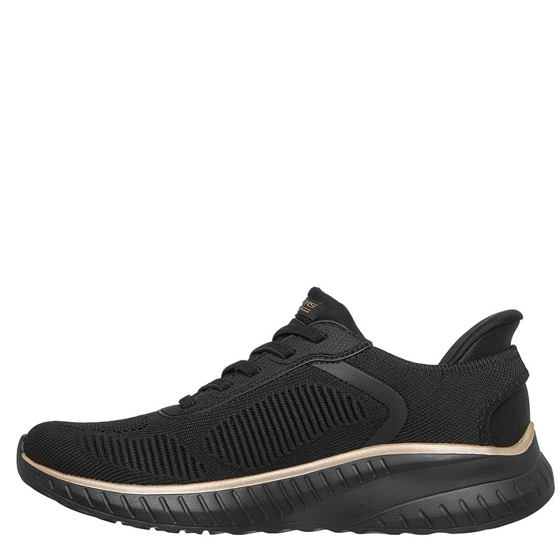 Skechers BOBS Sport Squad Chaos - Current Muse (117497-BKRG)ΓΥΝΑΙΚΕΙΑ ΠΑΠΟΥΤΣΙΑ SLIP-INS BLACK/GOLD