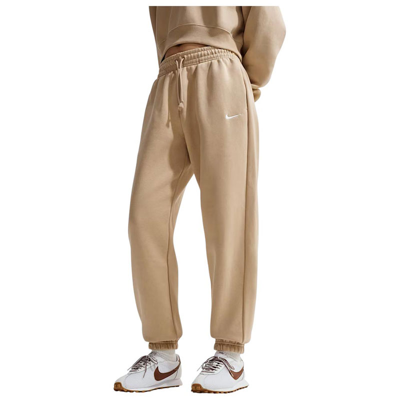 Nike Sportswear Phoenix Fleece (FZ5996-286)Γυναικείο παντελόνι φόρμας ψηλόμεσο και σε φαρδιά γραμμή Linen/Sail