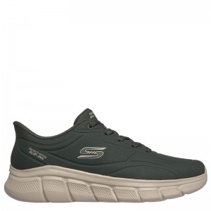 SKECHERS BOBS B Flex - Smooth Edge (118116-OLV)ΑΝΔΡΙΚΑ ΠΑΠΟΥΤΣΙΑ ΛΑΔΙ SLIP-INS