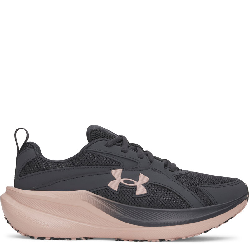 Under Armour Charged+ Assert (6006724-016)ΓΥΝΑΙΚΕΙΑ ΠΑΠΟΥΤΣΙΑ Coal / Anthracite Ανθρακί / Γκρι με ροζ