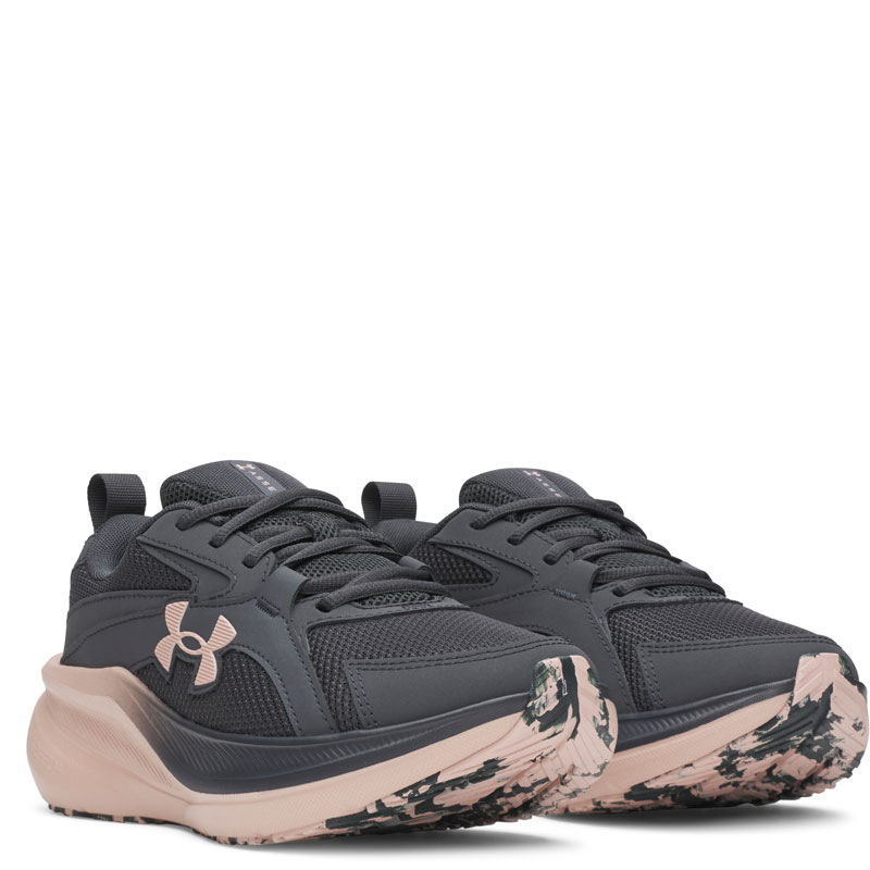Under Armour Charged+ Assert (6006724-016)ΓΥΝΑΙΚΕΙΑ ΠΑΠΟΥΤΣΙΑ Coal / Anthracite Ανθρακί / Γκρι με ροζ