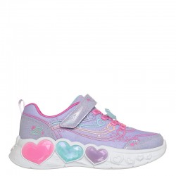 SKECHERS Enchanted Heart Lights (303266NC-LVMT)ΒΡΕΦΙΚΑ ΠΑΠΟΥΤΣΙΑ ΜΕ ΦΩΤΑΚΙΑ ΜΩΒ