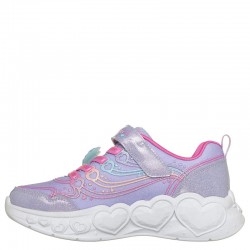 SKECHERS Enchanted Heart Lights (303266NC-LVMT)ΒΡΕΦΙΚΑ ΠΑΠΟΥΤΣΙΑ ΜΕ ΦΩΤΑΚΙΑ ΜΩΒ