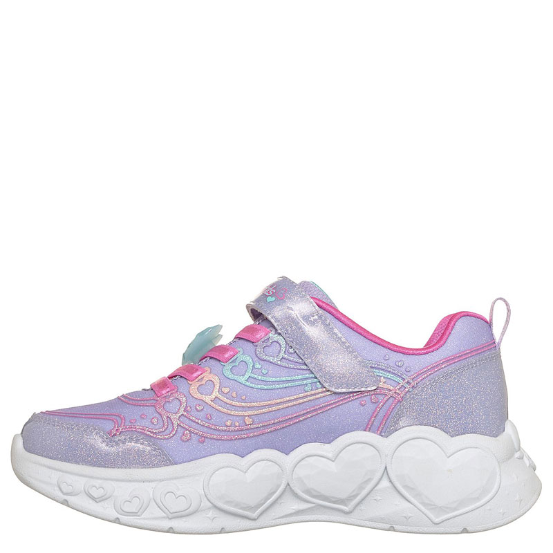SKECHERS Enchanted Heart Lights (303266NC-LVMT)ΒΡΕΦΙΚΑ ΠΑΠΟΥΤΣΙΑ ΜΕ ΦΩΤΑΚΙΑ ΜΩΒ