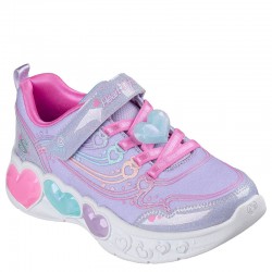 SKECHERS Enchanted Heart Lights (303266NC-LVMT)ΒΡΕΦΙΚΑ ΠΑΠΟΥΤΣΙΑ ΜΕ ΦΩΤΑΚΙΑ ΜΩΒ