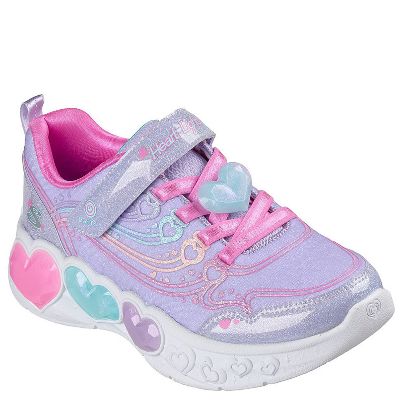 SKECHERS Enchanted Heart Lights (303266NC-LVMT)ΒΡΕΦΙΚΑ ΠΑΠΟΥΤΣΙΑ ΜΕ ΦΩΤΑΚΙΑ ΜΩΒ