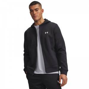 UNDER ARMOUR Fleece Full Zip Hoodie (6013727-001)Ανδρική Ζακέτα σε Μαύρο Χρώμα