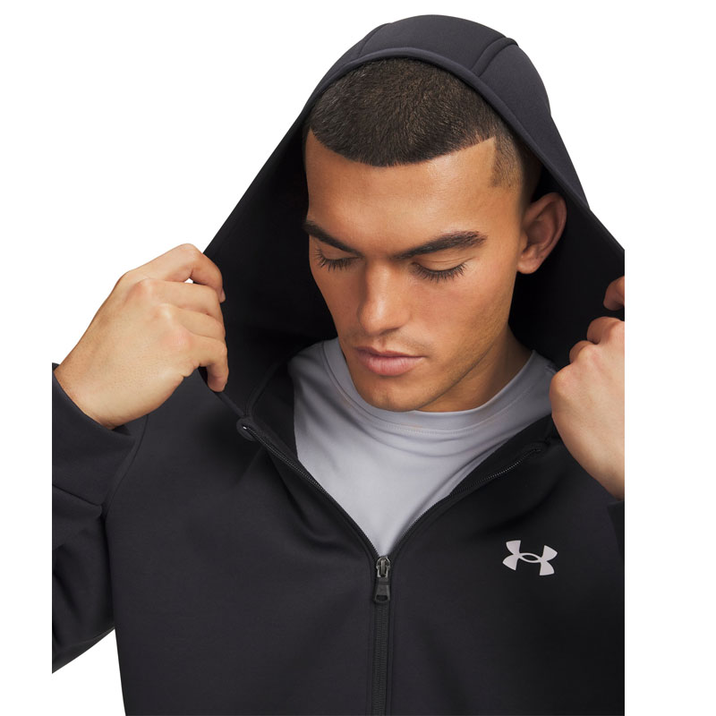 UNDER ARMOUR Fleece Full Zip Hoodie (6013727-001)Ανδρική Ζακέτα σε Μαύρο Χρώμα