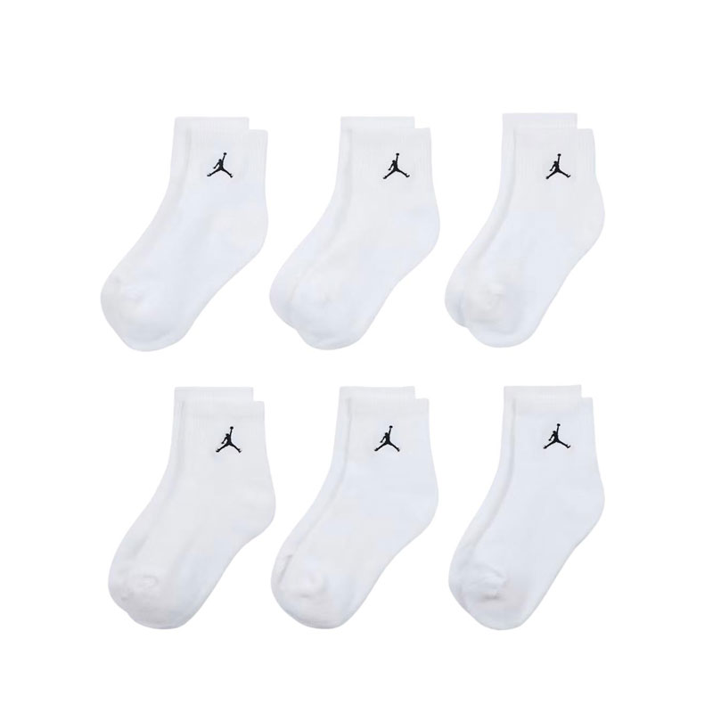 Jordan Everyday Essentials Ankle Socks 6 pairs (BJ0593-001)ΠΑΙΔΙΚΕΣ ΚΑΛΤΣΕΣ ΛΕΥΚΕΣ 6 ΤΕΜΑΧΙΑ