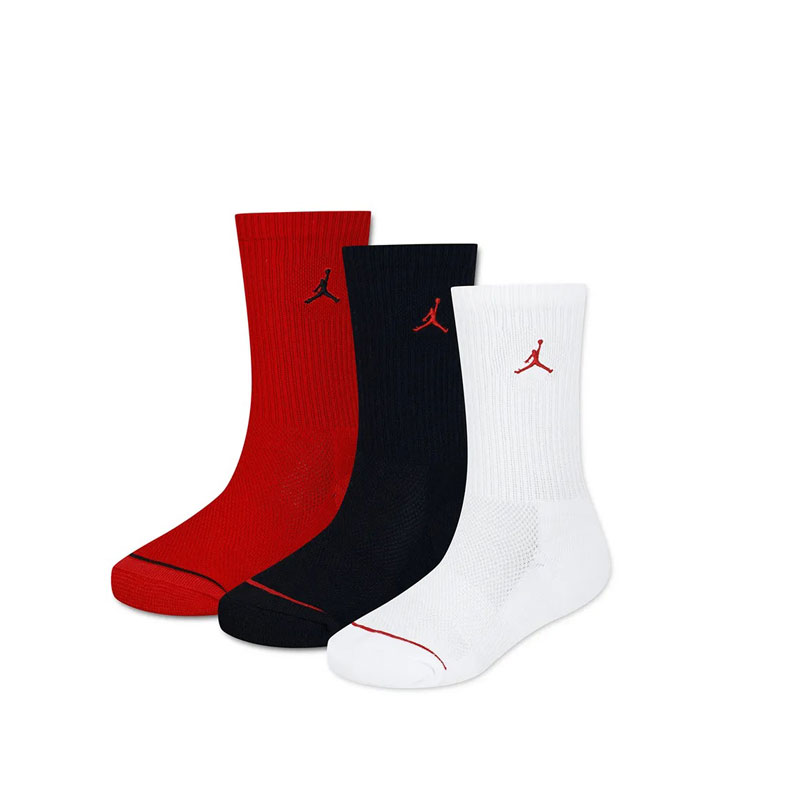 Jordan Everyday Elevated (BJ0883-R78)ΠΑΙΔΙΚΕΣ ΚΑΛΤΣΕΣ 3 ΖΕΥΓΑΡΙΑ ΜΑΥΡΟ/ΛΕΥΚΟ/ΚΟΚΚΙΝΟ