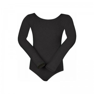 Go dance Leotard Παιδικό Κορμάκι Μακρυμάνικο Μαύρο 9992-BLACK