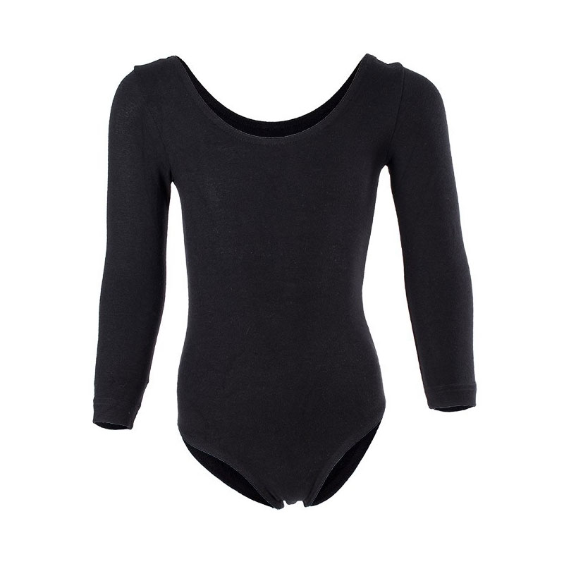 Go dance Leotard Παιδικό Κορμάκι Μακρυμάνικο Μαύρο 9992-BLACK