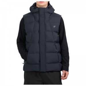 4F Vest Jacket (4FWAW26TVJAM379-20S)Ανδρικό αμάνικο μπουφάν ΥΔΡΟΑΠΩΘΗΤΙΚΟ ΜΑΥΡΟ