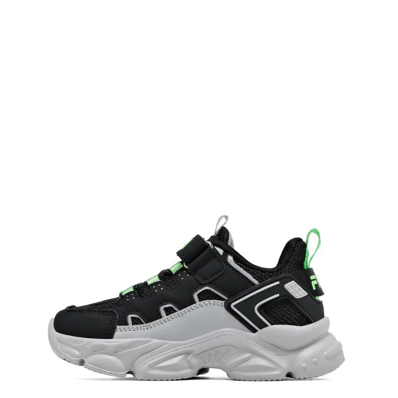 Fila Memory Spinel V Unisex Infants Shoes (7YF33002-036)ΒΡΕΦΙΚΑ ΠΑΠΟΥΤΣΙΑ ΜΑΥΡΟ/ΓΚΡΙ ΜΟΛΥΒΙ