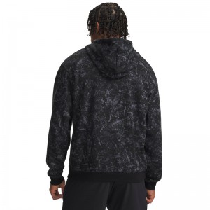 Under Armour Rival Fleece Printed (6013452-008)ΑΝΔΡΙΚΗ ΦΟΥΤΕΡ ΜΠΛΟΥΖΑ Ultimate Black/Green Citrine