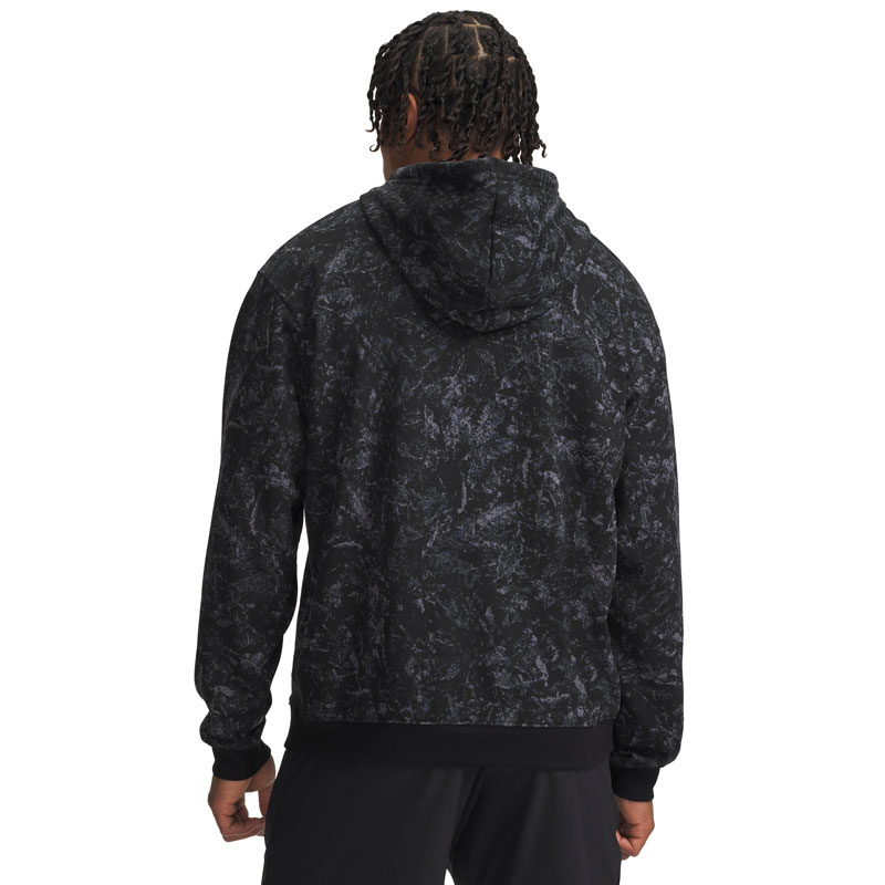 Under Armour Rival Fleece Printed (6013452-008)ΑΝΔΡΙΚΗ ΦΟΥΤΕΡ ΜΠΛΟΥΖΑ Ultimate Black/Green Citrine