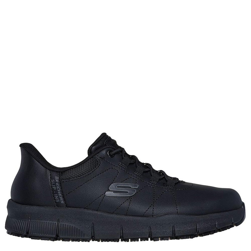 SKECHERS Work Slip-Ins: Nampa - Cottonbud (108218-BLK)ΠΑΠΟΥΤΣΙΑ ΕΡΓΑΣΙΑΣ ΑΝΤΙΟΛΙΣΘΗΤΙΚΑ ΜΑΥΡΑ