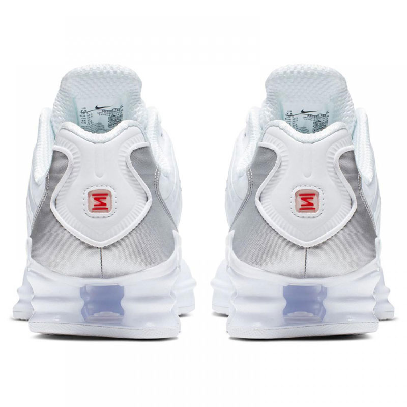 Nike Shox TL GS (IO4645-100)ΠΑΙΔΙΚΑ ΠΑΠΟΥΤΣΙΑ Λευκό/Metallic Silver/Max Orange/Λευκό