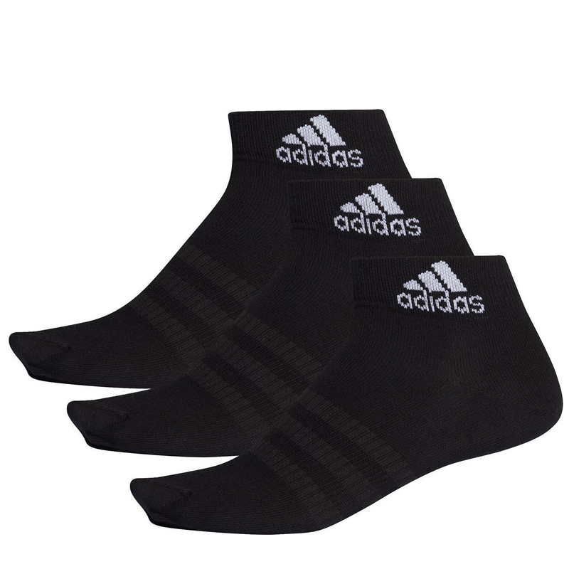 Adidas Light 3PP ΚΑΛΤΣΕΣ ΜΑΥΡΕΣ 3 ΖΕΥΓΑΡΙΑ (DZ9436)