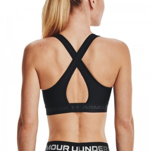 UNDER ARMOUR CROSSBACK MID BRA ΜΠΟΥΣΤΑΚΙ ΜΑΥΡΟ(1361034-001)