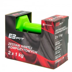 EBFIT Composite dumbbell ΣΕΤ 2x1kg green 1027012 (2ΤΕΜΑΧΙΑ)