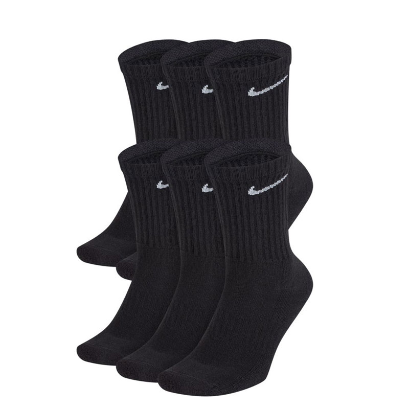 Nike Everyday Cushioned Training Crew Socks ΜΑΥΡΕΣ 6 ζεύγη (SX7666-010)