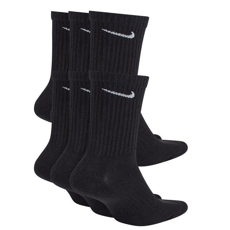 Nike Everyday Cushioned Training Crew Socks ΜΑΥΡΕΣ 6 ζεύγη (SX7666-010)