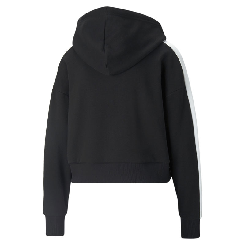 PUMA ICONIC T7 crop hoodie (531621-01)μαυρο φουτερ